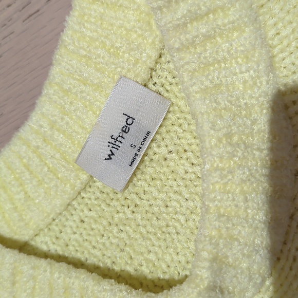 Aritzia Wilfred Mimi Sweater Fluro Lime/Yellow Small - Picture 4 of 8
